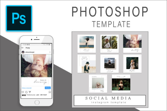 Download Lifestyle Instagram Photoshop Template - Photoshop template Collection