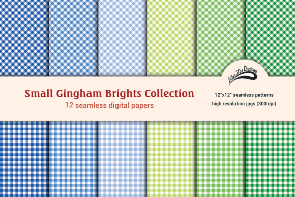 Download Gingham Digital Paper Pattern Bundle - Digital paper pattern Collection