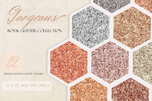 Download Royal Metallic Glitter Digital Paper Set - Metallic Collection