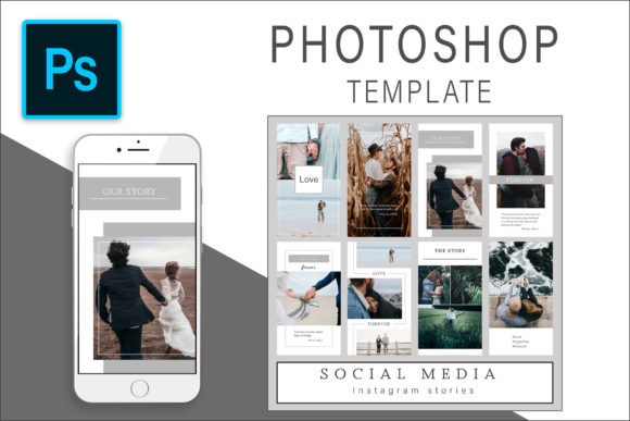 Download Love Instagram Story Photoshop Template - Photoshop template Collection