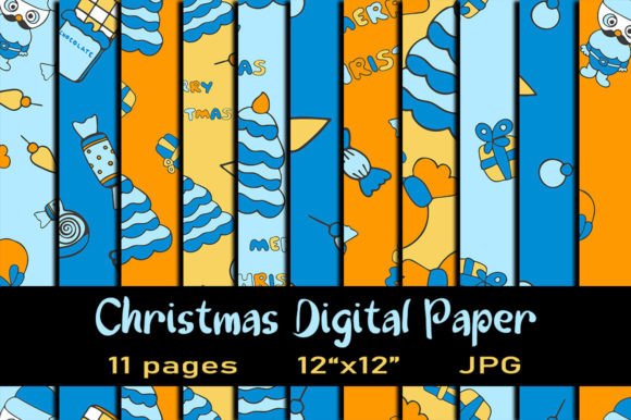 Download 11 Christmas Digital Paper Pack - Christmas digital paper pack Collection