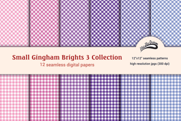 Download Gingham Digital Paper Pattern Bundle - Digital paper pattern Collection