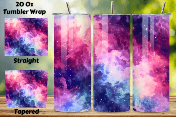 Download Starlit Nebula Luster Ombre Tumbler Wrap - Tumbler wrap Collection