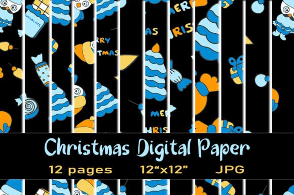 Download 12 Christmas Digital Paper Pack - Christmas digital paper pack Collection