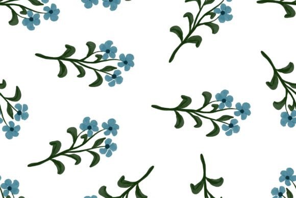 Download Blue Flower Seamless Pattern for Fabric - Fabric Collection