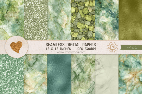 Download Green Metallic and Stone Textures - Metallic Collection