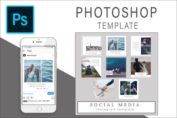 Download Love Instagram Photoshop Template Post - Photoshop template Collection