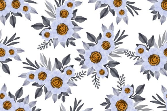 Download White Floral Seamless Pattern for Fabric - Fabric Collection