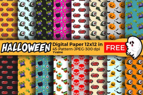 Download Halloween Digital Paper Pattern Bundle - Digital paper pattern Collection