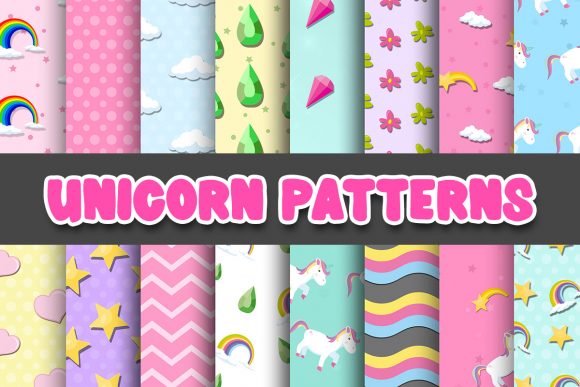 Download Unicorn Digital Paper Patterns - Digital paper pattern Collection