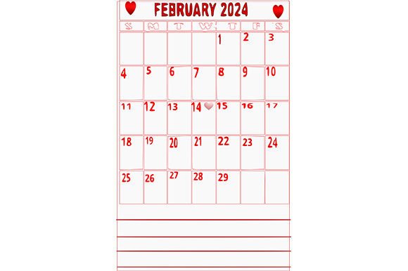 Download February Calendar for Journals - February Collection