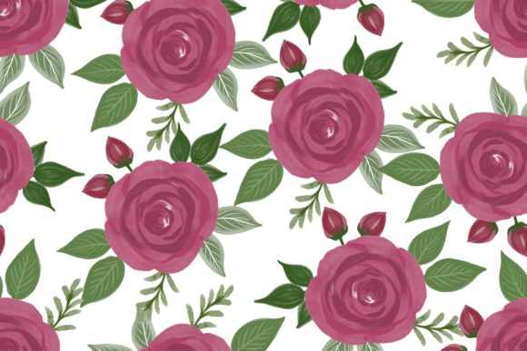 Download Red Roses Seamless Pattern for Fabric - Fabric Collection
