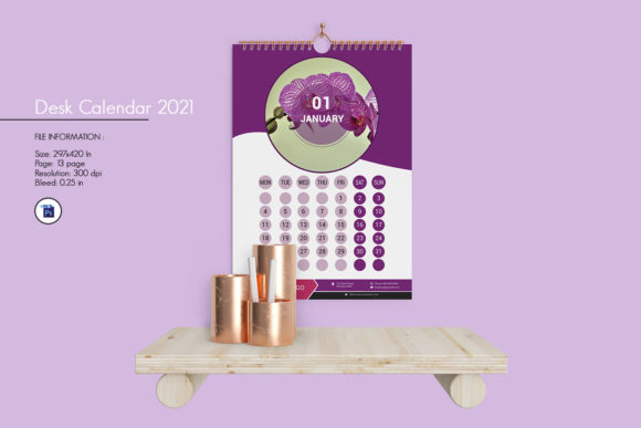 Download Wall Calendar 2021 - Photoshop Template - Photoshop template Collection