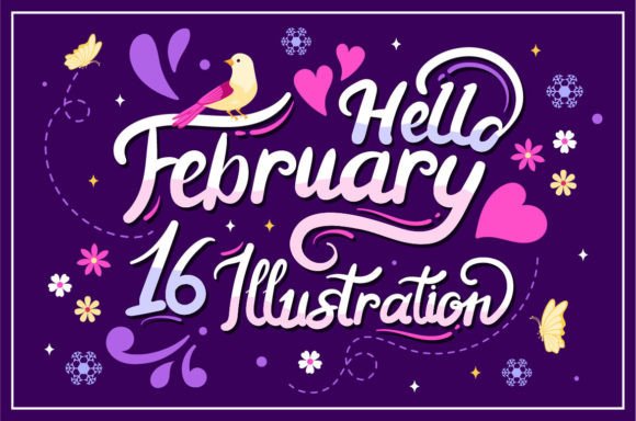 Download 16 Hello February Month Illustration - Premium Resources