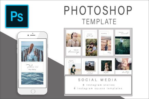 Download Lifestyle Instagram Photoshop Template - Photoshop template Collection